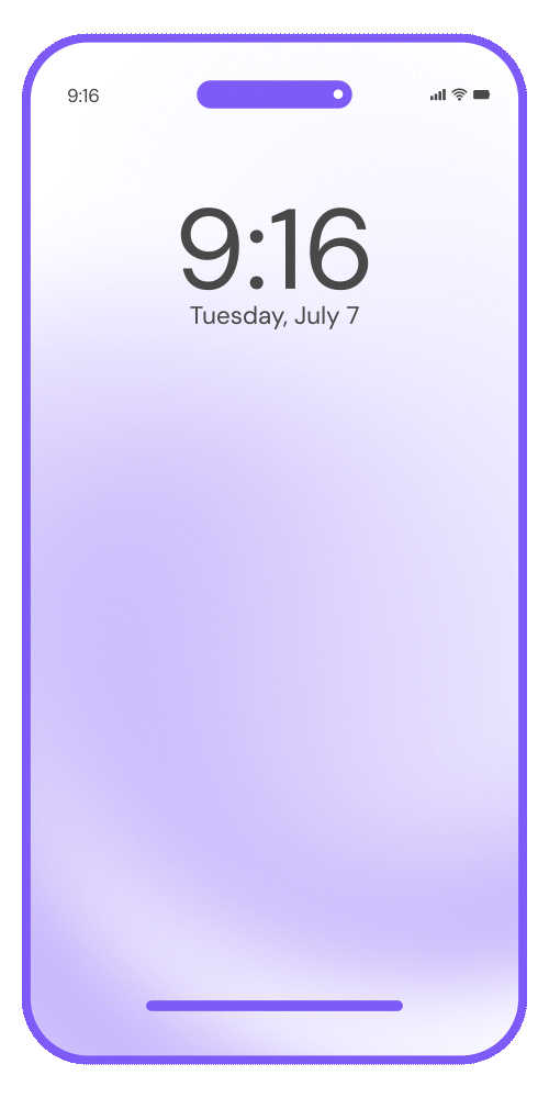 Phone screen animation